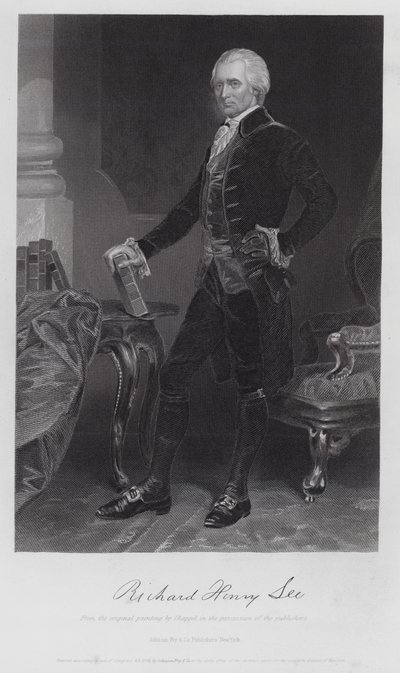 Richard Henry Lee (gravering) af Alonzo (after) Chappel