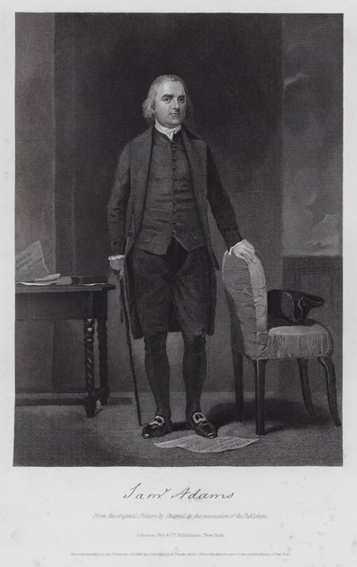 Samuel Adams (gravering) af Alonzo (after) Chappel