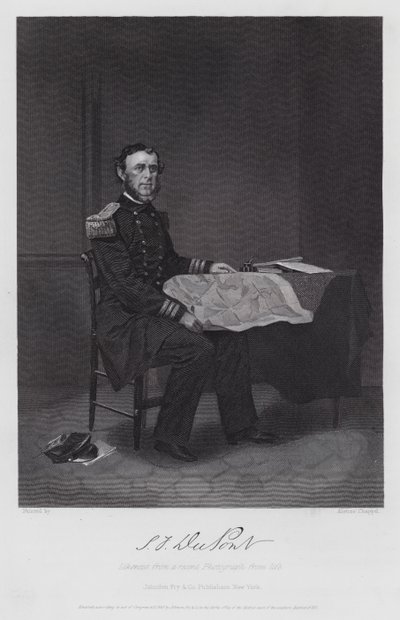 Samuel Francis Dupont (gravering) af Alonzo (after) Chappel
