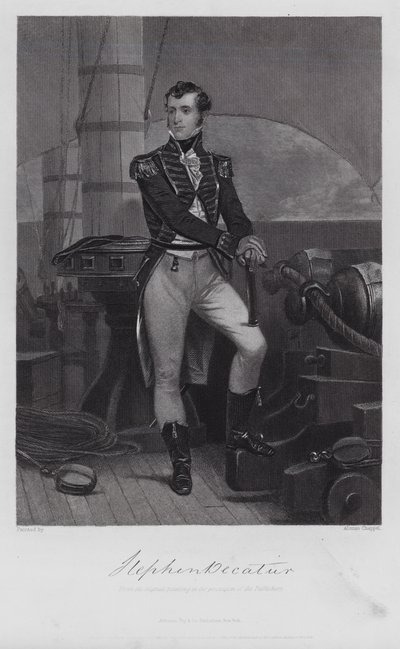 Stephen Decatur (gravering) af Alonzo (after) Chappel