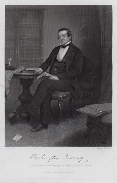 Washington Irving (gravering) af Alonzo (after) Chappel