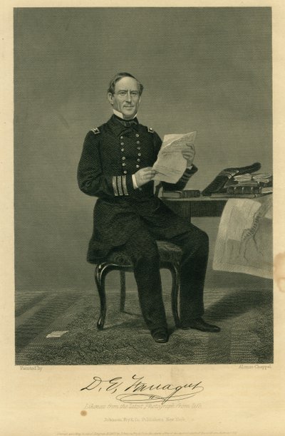 "Admiral David Farragut" (Unionen) af Alonzo Chappel