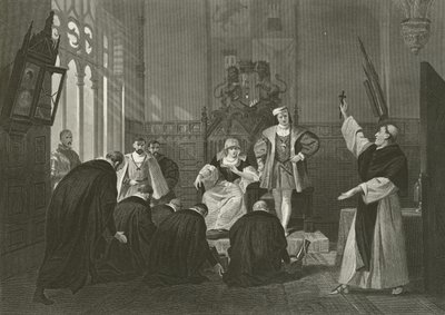 Deputation af jøder før Ferdinand og Isabella af Spanien, 15. århundrede af Alonzo Chappel