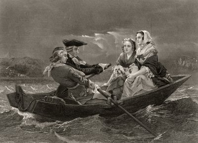 Lady Harriet Ackland på vej til at besøge General Gates lejr, fra 