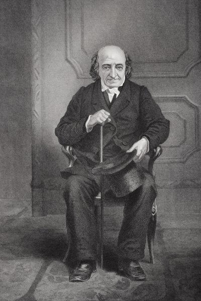 Portræt af Albert Gallatin (1761-1849) (litho) af Alonzo Chappel