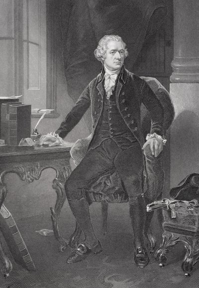 Portræt af Alexander Hamilton (175557-1804) af Alonzo Chappel