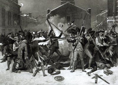 Boston-massakren, 5. marts 1770 af Alonzo Chappel