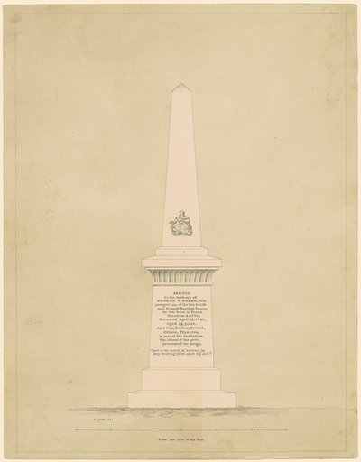 Design til et monument til minde om George B. Doane af Alpheus Cary