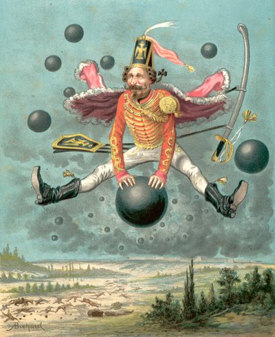 Baron Munchausens eventyr (chromolitho) af Alphonse Adolphe Bichard