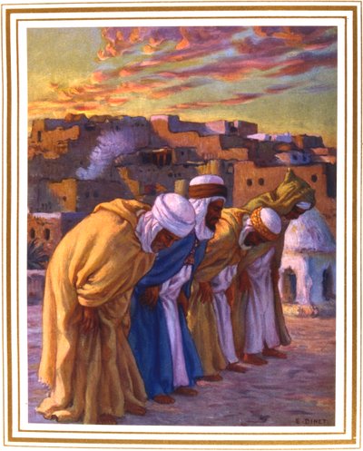 El Rekaa eller Inclination The Prayer Prayer of Inclination, 1918 af Alphonse Etienne Dinet