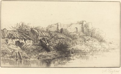 Forladt landsby. af Alphonse Legros