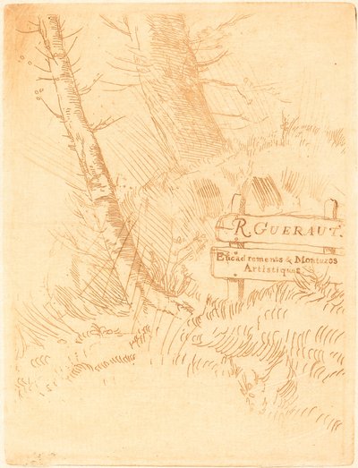 Adresse på R. Gueraut (Adresse de M.R. Gueraut) af Alphonse Legros