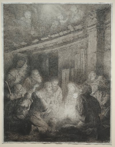 Tilbedelse af hyrderne. af Alphonse Legros