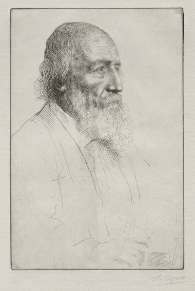 Alfred Lord Tennyson. af Alphonse Legros
