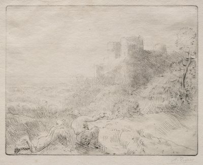 Et gammelt slot. af Alphonse Legros
