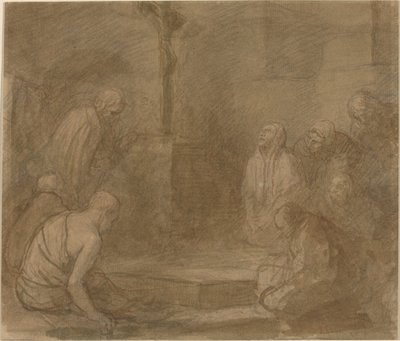 Ved foden af korset. af Alphonse Legros