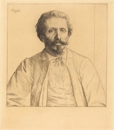 Auguste Delatre af Alphonse Legros