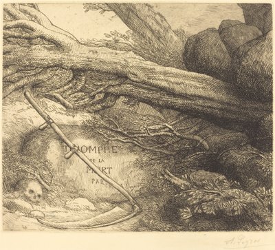 Avalanche: Frontispice til Triumph of Death af Alphonse Legros