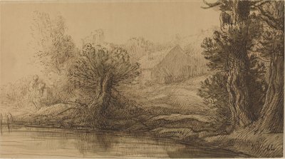 Bank af en flod. af Alphonse Legros