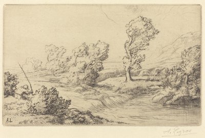 Banks of the Marne Edge of the Marne. af Alphonse Legros