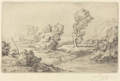 Banks of the Marne Edge of the Marne. af Alphonse Legros