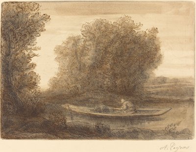 Bøj i floden Un coin de riviere. af Alphonse Legros