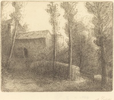 Bro ved møllen (Le pont du moulin) af Alphonse Legros