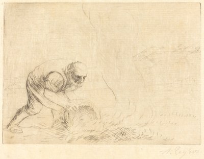 Brændende Græs af Alphonse Legros