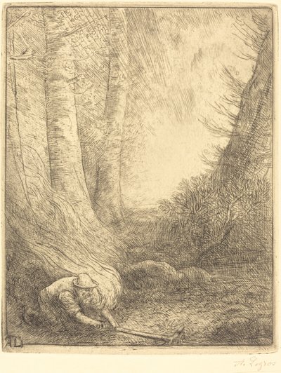 Afbrænding af græsserne af Alphonse Legros