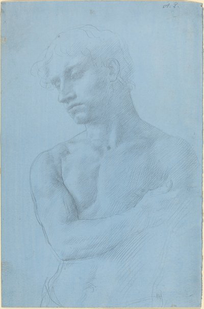 Buste af nøgen mand af Alphonse Legros