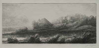 Hytte i Marsken. af Alphonse Legros