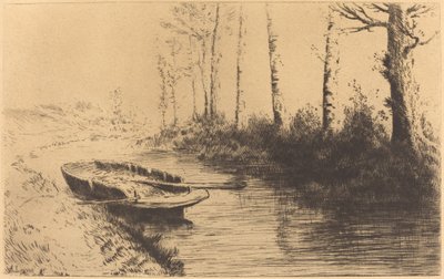Kanal set af morgenlys Kanalen: Morgenlyseffekt. af Alphonse Legros