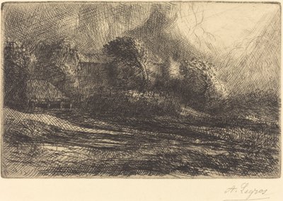 Chailli set i en storm Chailli: stormeffekt. af Alphonse Legros