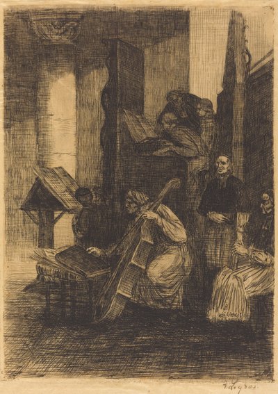 Kor i en spansk kirke af Alphonse Legros