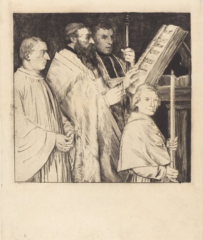 Korister, 1. plade Le lutrin. af Alphonse Legros