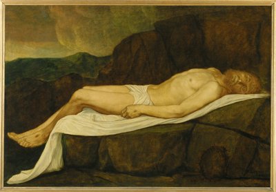 Dead Christ (maleri på lærred) af Alphonse Legros