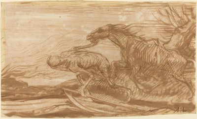 Døden og dens hest. af Alphonse Legros