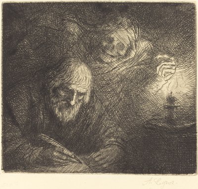 Døden og filosoffen af Alphonse Legros