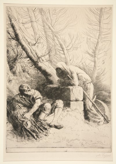 Døden og skovhuggeren af Alphonse Legros