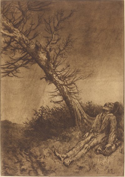 Vagabondens død La mort du vagabond. af Alphonse Legros