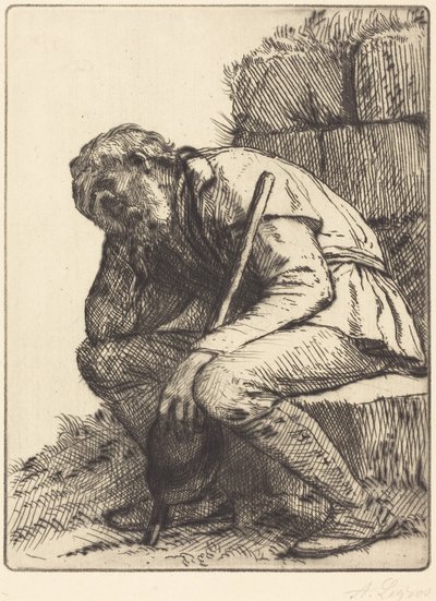 Fortvivlet mand af Alphonse Legros