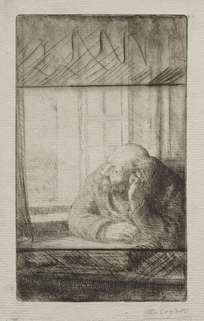 Aften ved vinduet af Alphonse Legros