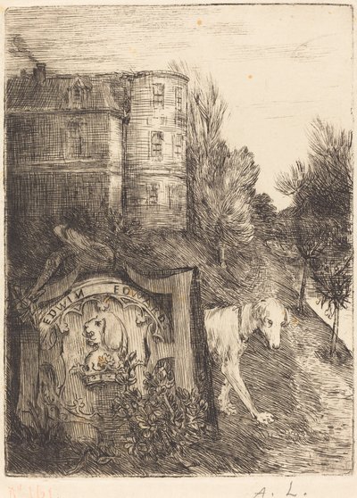 Eks-libris Edwin Edwards. af Alphonse Legros