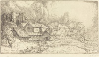 Gård ved Klosteret af Alphonse Legros