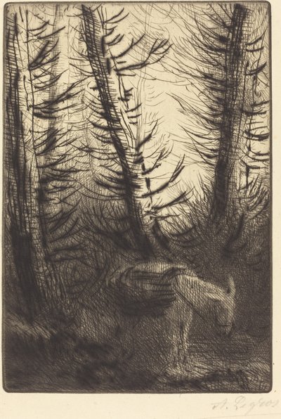 Bonde og hans æsel af Alphonse Legros