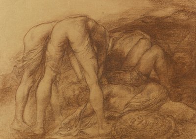 Figurer, der fjerner døde soldater af Alphonse Legros