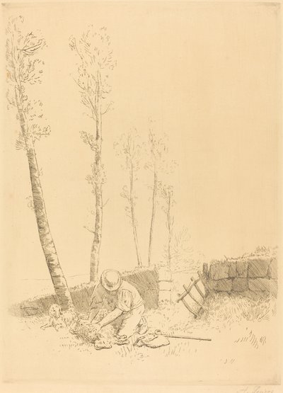 Finding the Sheep (Le Mouton retrouve) af Alphonse Legros