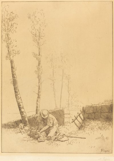 Finding the Sheep (Le Mouton retrouve) af Alphonse Legros