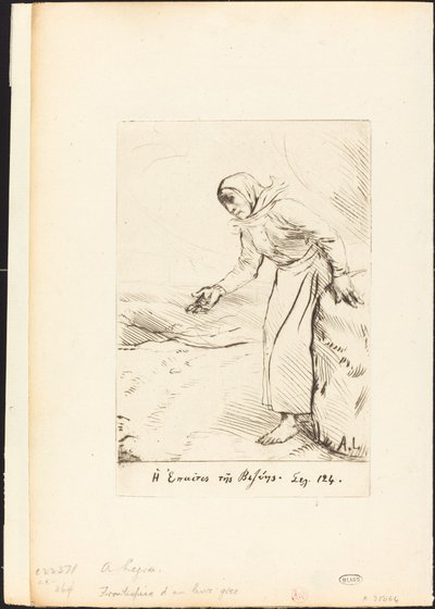 Frontispice Tiggerkvinde fra Veze. af Alphonse Legros