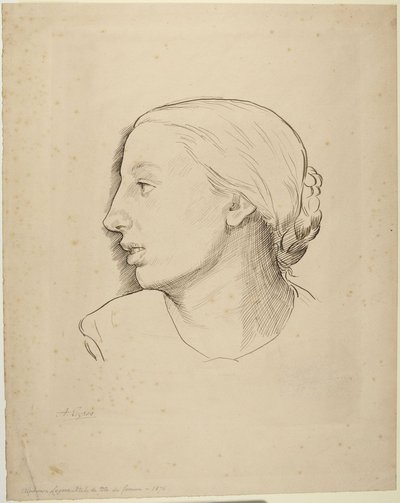 Kvindehoved af Alphonse Legros